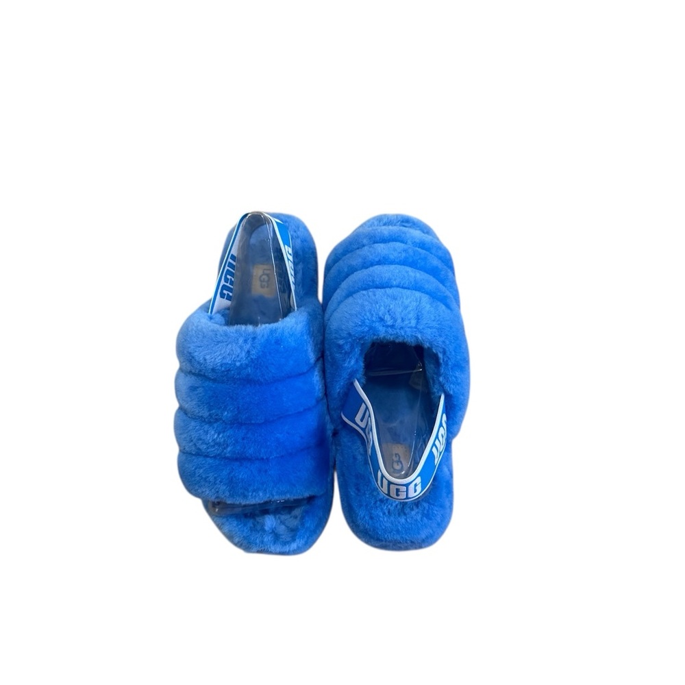 UGG Vibrant Blue Fluffy Slippers
